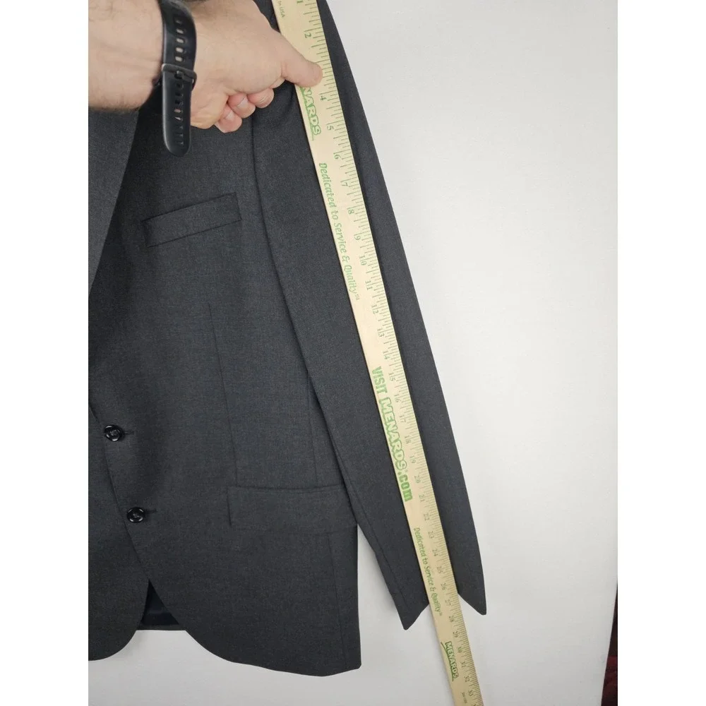 J Crew Ludlow Loro Piana Super 120 Wool Blazer Mens 44 L  Sport Coat Charcoal